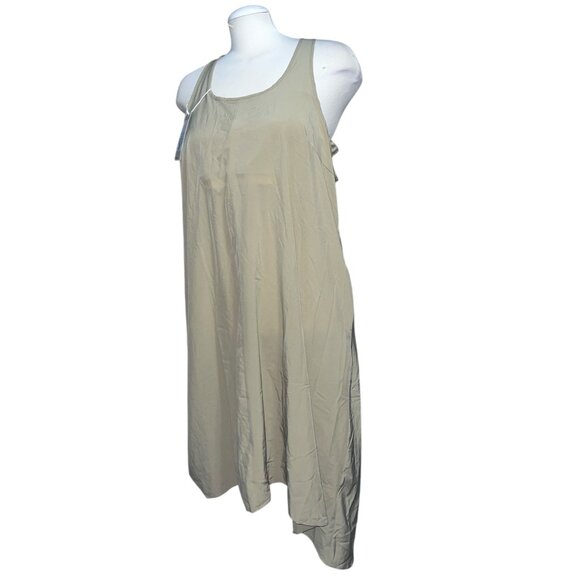 Halara NWT Breezeful Racerback Tank Casual Midi Dress Pockets Sz XL Womens Beige - Picture 6 of 14